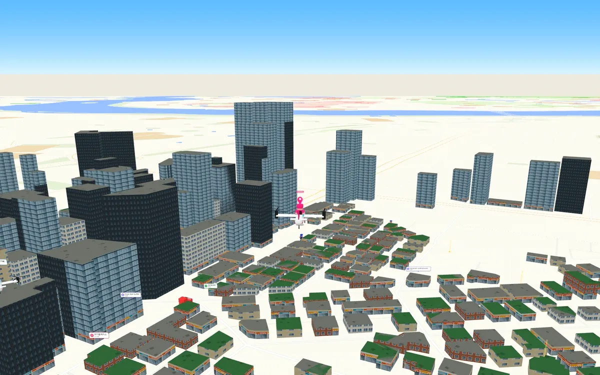 Flying over Gangnam